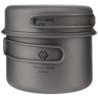 COOK'N'ESCAPE Titanium Hiking Backpacking Cookware Set 700ml Pot 300ml Pan Set Ultralight Camping CA2112