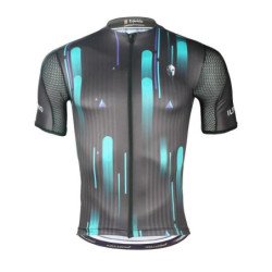 Ilpalapino Men's Short Sleeve Black Cycling Jersey Breathable / Quick dry / UV protection / Compression