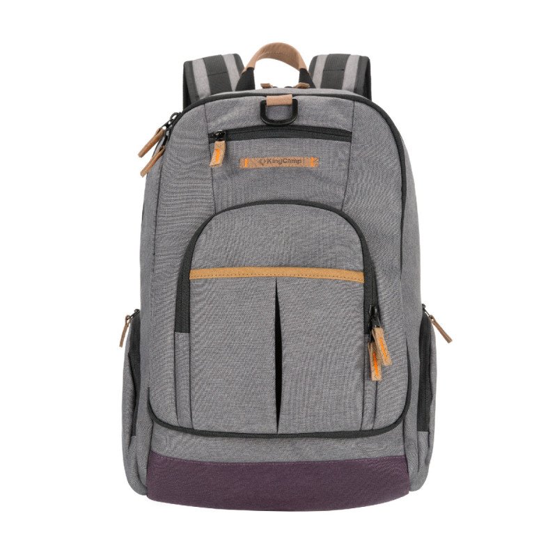 KingCamp Waterproof Laptop Backpack 17.3 inch for Women  Men Casual Daypack Backpack KB3336 -Medium Grey