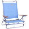 WEJOY 5-Position Outdoor Camp Lightweight Portable Heavy Duty Folding Lay Flat Beach Chair -Light Blue