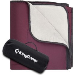 KingCamp Warm Plush Fleece Outdoor Camping Picnic Blanket, for Beach, Park, Stadium, Festivals,Dogs-Purple