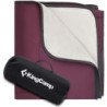 KingCamp Warm Plush Fleece Outdoor Camping Picnic Blanket, for Beach, Park, Stadium, Festivals,Dogs-Purple