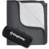 KingCamp Warm Plush Fleece Outdoor Camping Picnic Blanket, for Beach, Park, Stadium, Festivals,Dogs-Charcoal