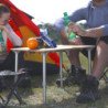 KingCamp Bamboo Lightweight Portable Small Folding Table with Carry Bag