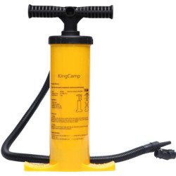 KingCamp Double Action Air Pump, Hand Pump to Inflate and Deflate with 3 Universal Valve for Outdoor Activities