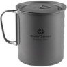 COOK'N'ESCAPE 750ml Titanium Cup Pot with Lid Foldable Handle for Outdoor Camping Backpacking Hiking Cooking