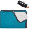 FUNDANGO Large Waterproof Outdoor Camping Picnic Stadium Park Fleece Blanket, Oversize Lightweight Wearable Travel-Green