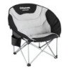 KingCamp Moon Saucer Steel Camping Chair with Cooler Bag KC3989-Black