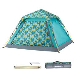 KingCamp POSITANO Square Quick-Up UPF50+ Screen Tent KT3099-PalmBlue-Palm Green