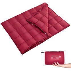 KingCamp Multi-purpose Down Waterproof Blanket KS1902-Crimson-78.7 x 56.7
