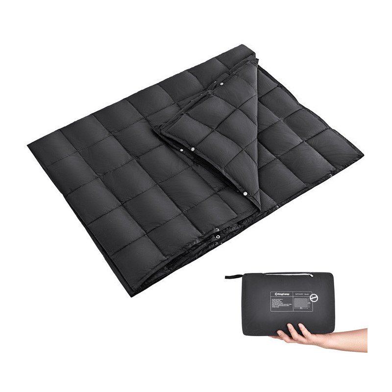 KingCamp Multi-purpose Down Waterproof Blanket KS1902-Black-78.7 x 56.7