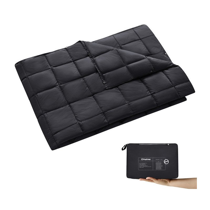 KingCamp Multi-purpose Down Waterproof Blanket KS1902-Black-68.9" x 53.2"