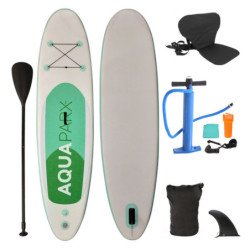 Inflatable SUP Stand Up Paddle Board with Kayak Seat Hybrid 11' Green