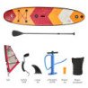 Inflatable SUP Stand Up Paddle Board with Sail Hybrid 11' Red
