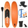 AquaParx Inflatable SUP Stand Up Paddle Board with Kayak Seat Hybrid 11' Red