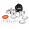KingCamp Lightweight Camping Backpacking 2-3 Person Cookware Mess Kit-25pcs