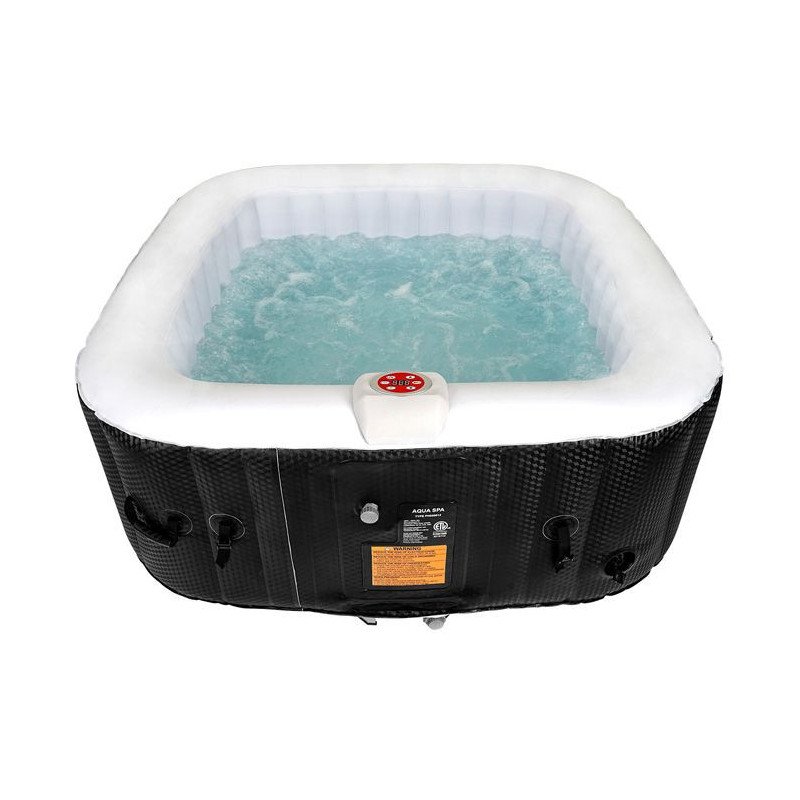 Portable Inflatable Bubble Spa Inflatable Hot Tub-Black