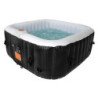 Aqua Spa Square 2-4 Person 60.6'' x 60.6'' Bubble Jets Inflatable Hot Tub Portable Jacuzzi