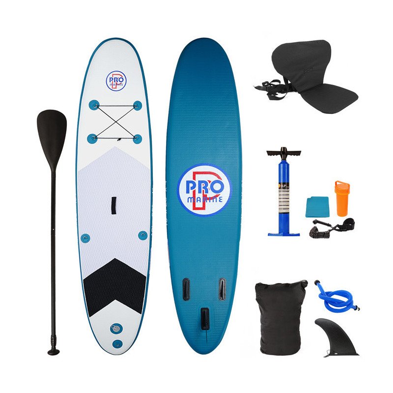 Inflatable SUP Stand Up Paddle Board with Kayak Seat Hybrid 10' Navy Inflatable SUP Stand Up Paddle Board with Kayak Seat Hybrid 10' Navy