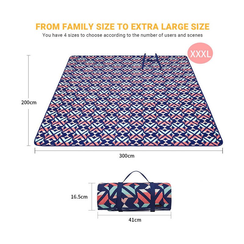 KingCamp Sand Free Beach Blanket Outdoor Picnic Blanket-Rose-118" x 79"