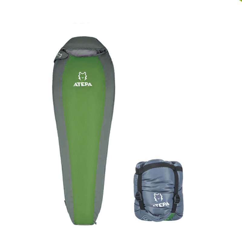 ATEPA Compact 1000 Ultra Light 0 Degree C / 32 Degree F Sleeping Bag Camping -Green-Right