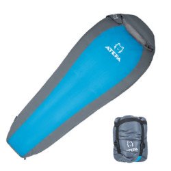 ATEPA Compact 1000 Ultra Light 0 Degree C / 32 Degree F Sleeping Bag Camping -Blue-Right