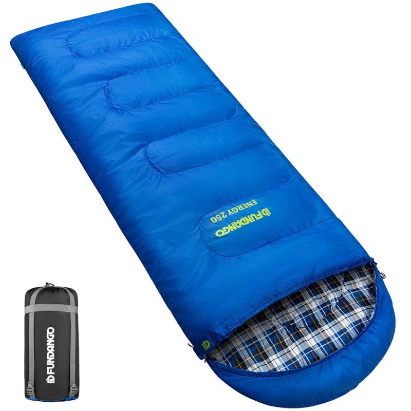 FUNDANGO Portable Camping 3 Seasons Warm Envelope Waterproof Hiking Roomy Sleeping Bag