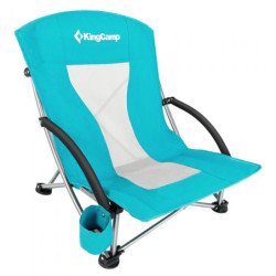 KingCamp Lightweight Strong Stable Folding Beach Chair with Mesh Back KC3841-Cyan
