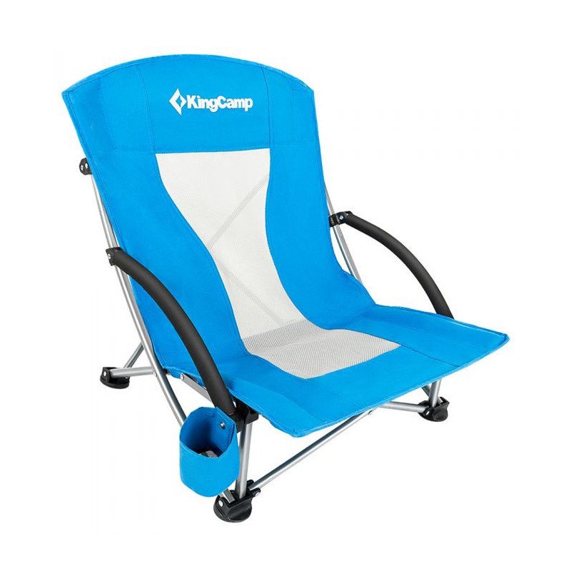 KingCamp Lightweight Strong Stable Folding Beach Chair with Mesh Back KC3841-Blue