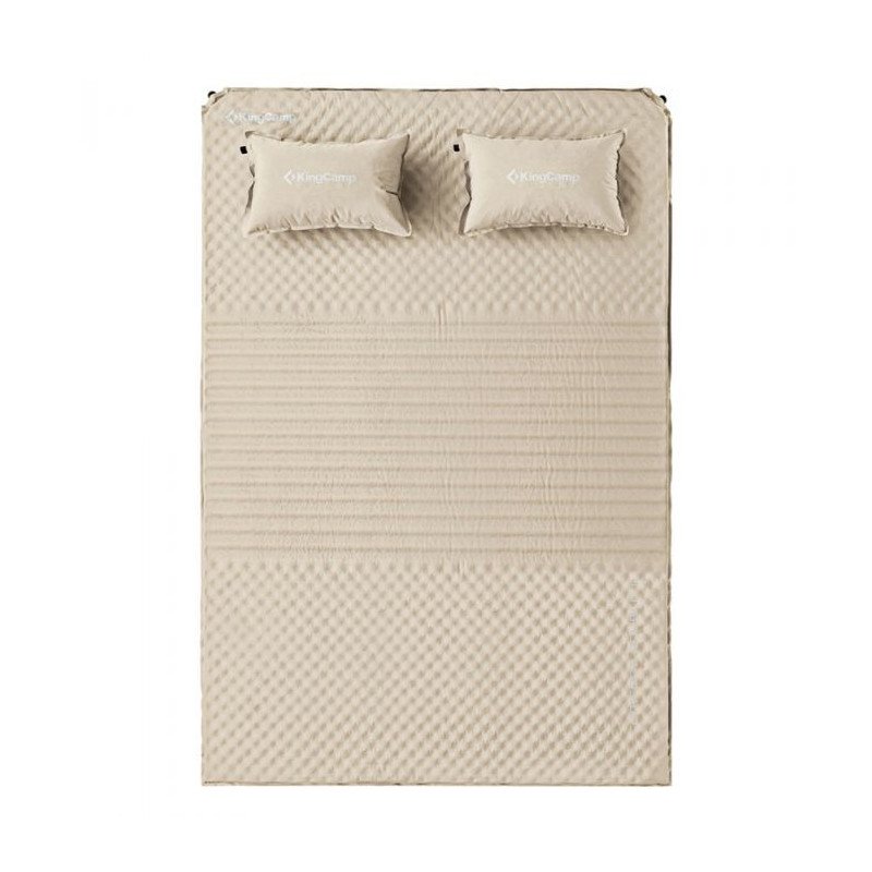 KingCamp Camping Pad Mat with Pillows Comfort Self-Inflating Damp-Proof KM3594-Beige