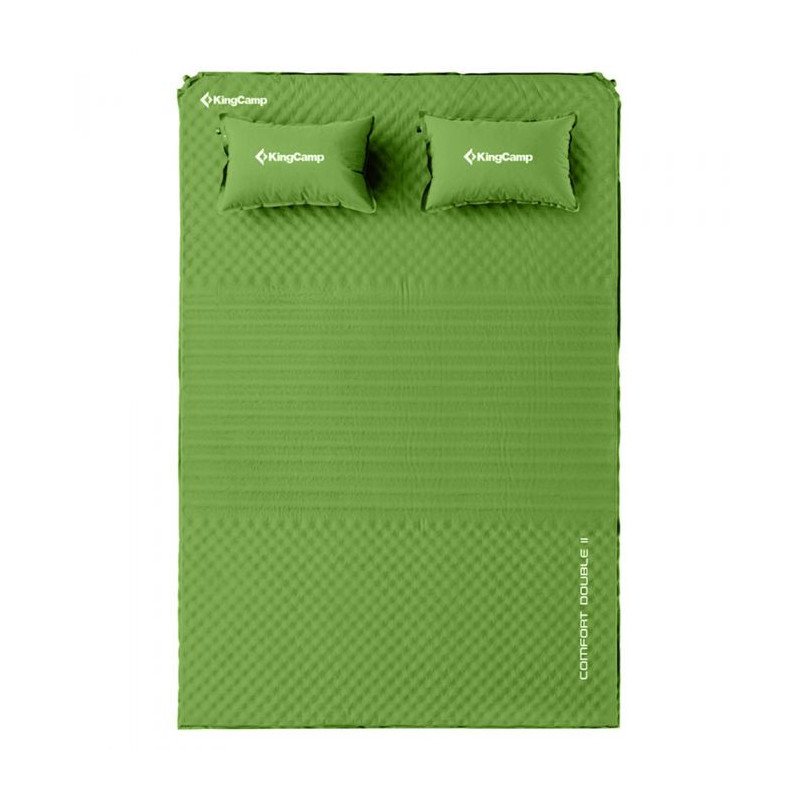 KingCamp Camping Pad Mat with Pillows Comfort Self-Inflating Damp-Proof KM3594-Green